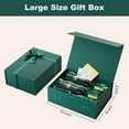 thumbnail image 3 of Large Green Gift Box with Lids: 13.5×10×5 inches Packaging with Magnetic Lid - Holds Christmas Birthdays Wedding Gifts - Ideal for Couples Friends Family (Green,Pack of 2), 3 of 7