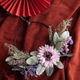 thumbnail image 6 of Cinvoph Artificial Floral Wreath for Front Door Floral Hoop Wreath Decor Spring Summer Wall Window Home Hanging Decorations 14", Multicolor, 6 of 9