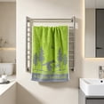 thumbnail image 5 of Btomtd Leaf Pattern Hand Towels for Face and Body, Lint Free Fast Drying Bath Towels, Thickened Absorbent Towels for Daily Facial Cleansing, Size 29" x 13.4", Green-B, 5 of 8