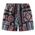 thumbnail image 4 of Mifsaly Boys Beach Swim Trunks Graphic Ethnic Print Kids Quick Dry Board Shorts Lightweight Casual Holiday Bathing Suits, 4 of 5