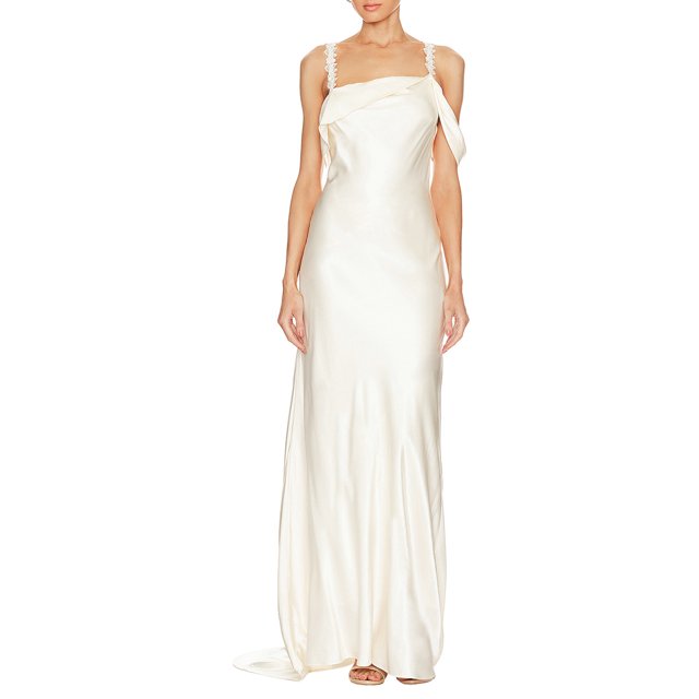 xiaxaixu Femmes Fronde Robe, Sans Manches Arrière Irrégulière Robe Longue d'Été pour Cocktail de Mariage