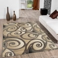 thumbnail image 1 of Allstar Charcoal Woven Hand Carved Evolution Swirl Design Area Rug (7' 9" x 10' 5"), 1 of 4