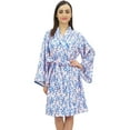 thumbnail image 1 of Bimba Robe de Demoiselle d'Honneur en Coton Popeline Imprimé Feuilles pour Femmes - 18, 1 of 6
