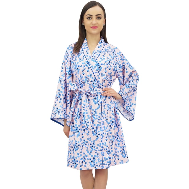 Bimba Robe de Demoiselle d'Honneur en Coton Popeline Imprimé Feuilles pour Femmes - 18
