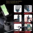 thumbnail image 4 of Support de Téléphone Réglable pour Porte-Gobelet de Voiture, Support de Téléphone Universel pour Porte-Gobelet de Voiture, Grand Adaptateur de Porte-Gobelet de Voiture avec Rotation à 360°, Compatible avec iPhone et Tous les Téléphone Intelligent, 4 of 4