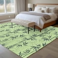 thumbnail image 4 of Green Leaves Large Area Rugs 8x10 ft Hand-Painted Modern Spring Leaf Plant Teal Green Botanical Green Washable Rug Non Slip Indoor Carpet Absorbent Floor Mat for Living Room Bedroom Dining Room, 4 of 9