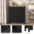 thumbnail image 3 of Homfa Farmhouse Buffet Sideboard with Drawer, Coffee Bar with Adjustable Shelf for Kitchen Dining Room Entryway, Black, 3 of 7