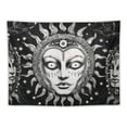 thumbnail image 5 of ONETECH  Sun and Moon Tapestry Burning Sun with Star Tapestry Psychedelic Tapestry Black and White Mystic Tapestry Wall Hanging, 5 of 7