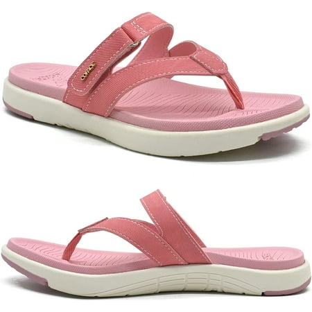 

Womens Fashion Orthotic Flip Flops Ladies Slip On Lightweight Athletic Yoga Mat Cushion Thong Sandals With Comfortable Plantar Fasciitis Arch Support