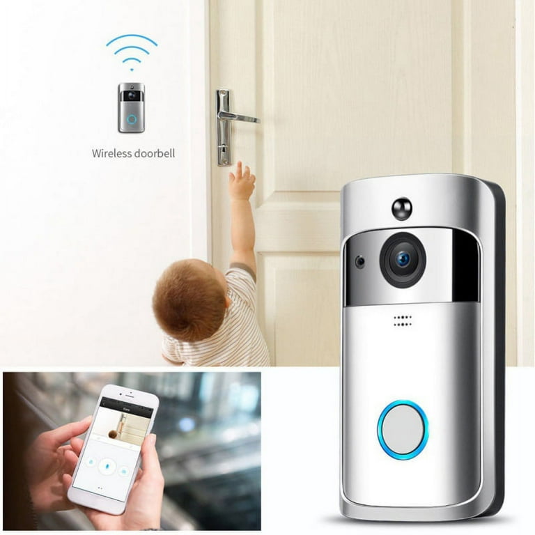 Video Doorbell Camera Wireless Wifi [2021 Upgrade] Ip5 Waterproof Hd Wifi  Security Camera Real-time Video For Ios & Android Phone Night Light