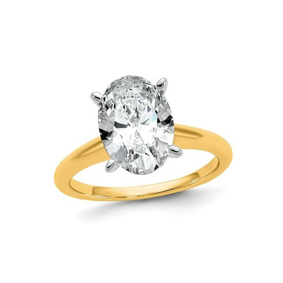 2.20 Carat (Ctw VS2, G-H) Certified Lab-Grown Diamond Solitaire Engagement Ring in 14K Yellow Gold for Women