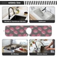 thumbnail image 7 of Coolnut Summer Lotus Pink Sink Splash Guard for Faucet 2 Packs Faucet Absorbent Mats, Japanese Water Lily Faucet Handle Drip Catcher Quickly Drying Mat for Kitchen Counter Bathroom, 30"x5.5", 7 of 7
