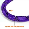 thumbnail image 7 of Taglory Rope Dog Leash with Comfortable Padded Handle, 5ft Reflective Dog Leash, Purple, 7 of 7