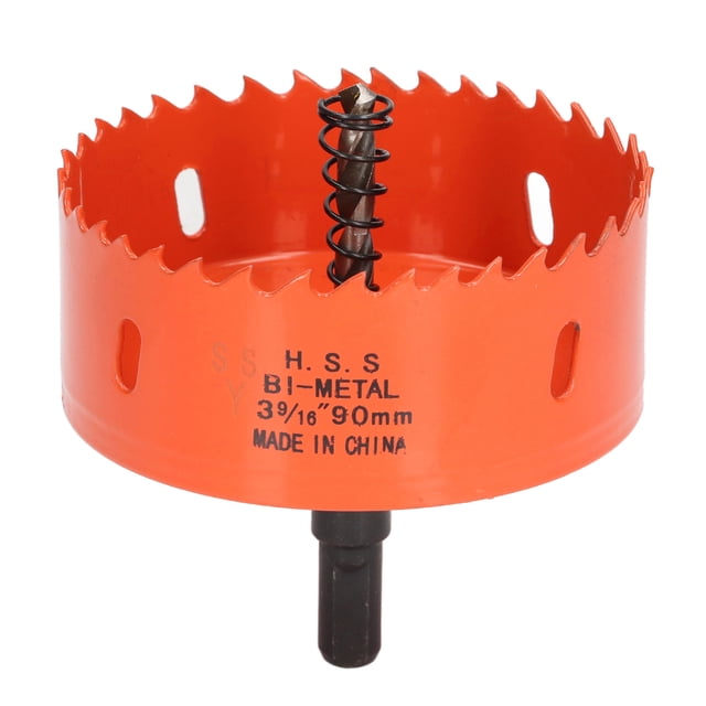 Scie à Trous de Perceuse, Scie à Trous Bimétlique à Coupe Précise Haute Résistance à la Chaleur Dents Résistantes aux Impacts avec Arbre Robuste pour Faire des Planches de Cornhole 3 9/16 Po 90mm