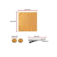 thumbnail image 3 of Corbata de lunares para hombres INSPIRE CHIC, juego de clip de corbata, gemelos y pañuelo de bolsillo para bodas de negocios en naranja y púrpura, 3 of 6
