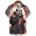 thumbnail image 4 of Nuevas camisas de animales para hombres, ropa con estampado 3D de panda y orco, camisas y blusas casuales de moda para hombres, ropa de hombre de alta calidad, 4 of 4