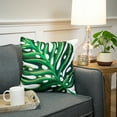 thumbnail image 2 of Northlight Palm Leaf with Rhinestones Throw Pillow - 16" - Green and White, 2 of 6