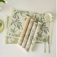 thumbnail image 7 of Fennco Styles Floral Printed with Fringe Placemats 14" W x 19" L, Set of 4 - Green Flower Table Mats for Dining Room, Banquets, Family Gatherings, and Holidays, 7 of 7