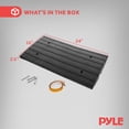 thumbnail image 7 of Pyle 2 Ft. Rubber Threshold Curb Ramp, Heavy Duty, Non-Slip, Marine Grade Waterproof, Green Reflective Strip, Single Driveway Ramp for Vehicles, RVs, and Wheelchairs, 24.0’’x16.0’’x2.6’’Inches, 7 of 7