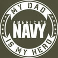 thumbnail image 3 of CafePress - U.S. Navy My Dad Is My Hero Dark T Shirt - Men's Classic Graphic Cotton T-Shirt, 3 of 4