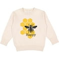 thumbnail image 2 of Inktastic Honeycomb Bee Happy Toddler Sweatshirt, 2 of 4