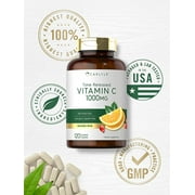 Vitamin C 1000mg with Rose Hips | 120 Vegetarian Caplets | by Carlyle
