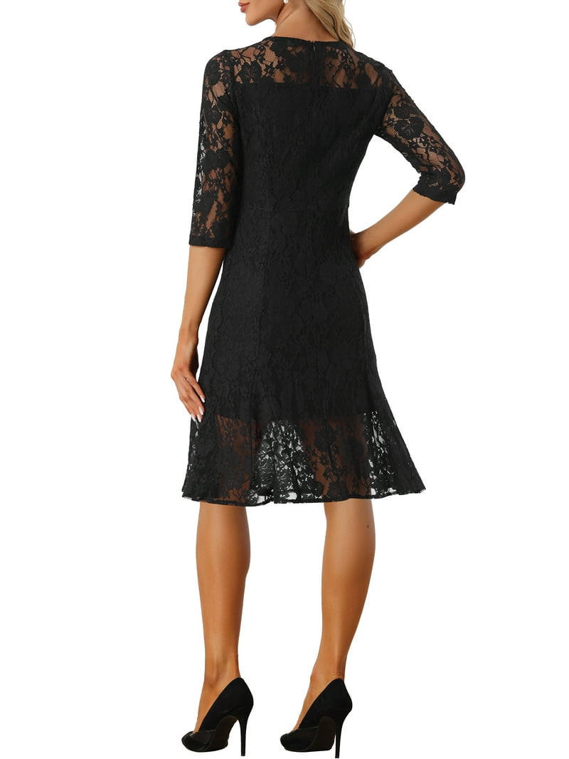 knee length dresses for ladies Satin Slip Midi Dress with Lace Trim main image 0