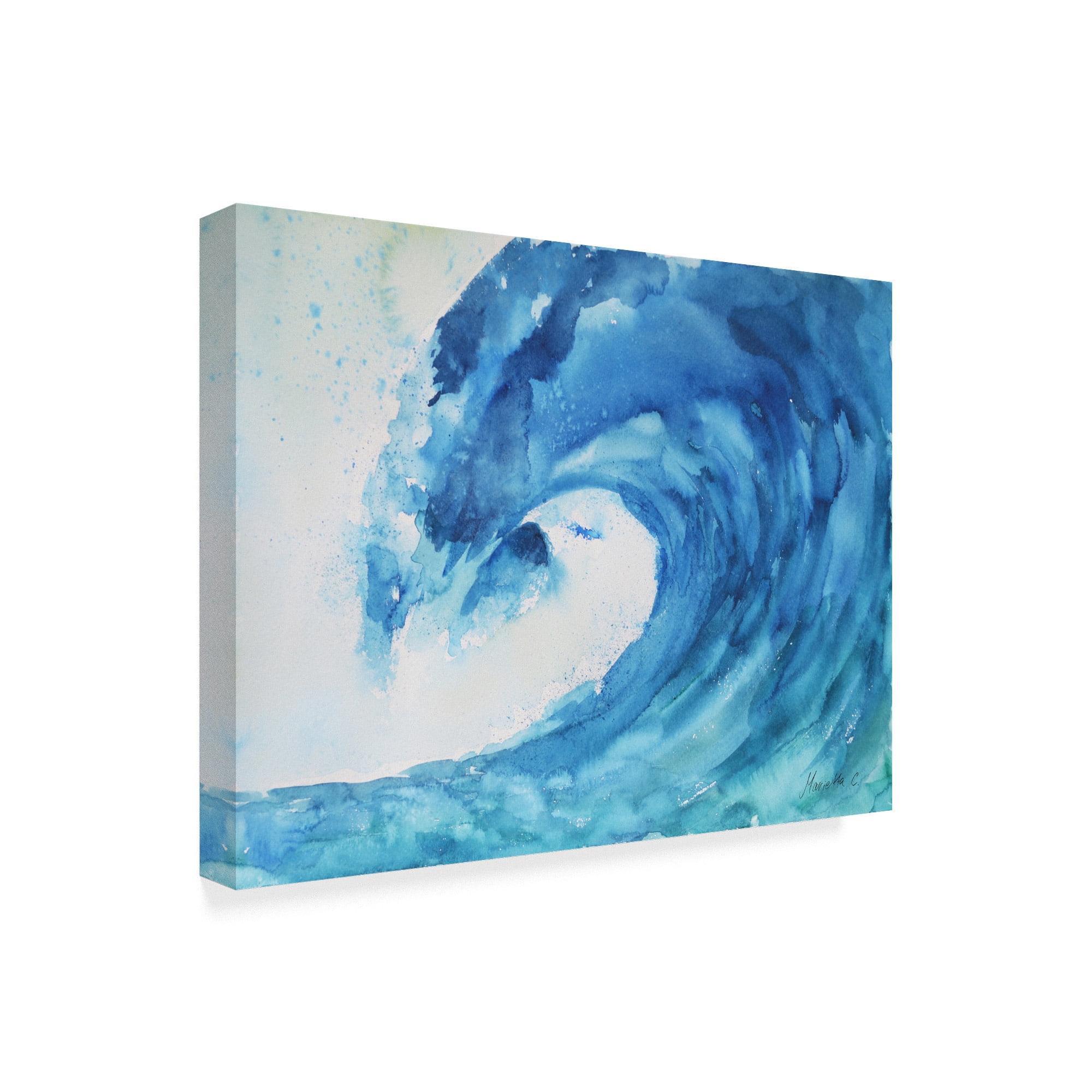 Trademark Fine Art 'Wave Nautical 1' Canvas Art by Marietta Cohen Art And Design
