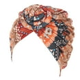 thumbnail image 2 of Turban Multicolore pour Femmes, Couverture de Cheveux Florale Bohème Ethnique, Bonnet pour Femmes Cancer, 2 of 4