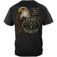 thumbnail image 5 of Firefighter Eagle And Flag Firefighter 8oz 50/50 Black Hooded Sweat Shirt XX-Large, 5 of 7