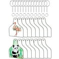 thumbnail image 4 of Kit de 30 llaveros transparentes en blanco, 30 llaveros con adornos para bricolaje tablero en blanco, 4 of 9