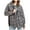 Black, variant on Women's Plaid Hooded Jacket 2025 Trendy Button down Long Sleeved Coat Fall Winter Casual Outwears with Pocket
