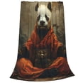 thumbnail image 2 of Pofeuu Jungle Meditating Panda Print Ultra-Soft Micro Fleece Blanket,for Bed Or Sofa,All Season Throw Blankets Flannel Blanket-40"x30", 2 of 7