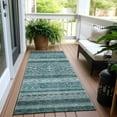 thumbnail image 6 of Addison Rugs Chantille Indoor/Outdoor Transitional Southwest Teal Washable Runner Rug, 2'3" x 7'6", 6 of 6