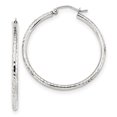 thumbnail image 1 of Boucles d'Oreilles Créoles Rondes en Or Blanc 10k 2mm, 1 of 6