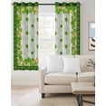 thumbnail image 2 of St. Patrick's Day Blackout Curtains for Bedroom Living Room Darkening Curtains 63 Inches Long Spring Green Lucky Clovers Leaves Plaid Window Curtain 2 Panels Set Window Treatment Drapes 52"x63", 2 of 9