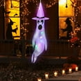 thumbnail image 4 of Uutvery 43.31 Inch Halloween Decorations Outdoor,Halloween Hanging Windsocks Wind Flag Decor,Light Up Ghost Decor with LED Lights,Hanging Ghost Halloween Decor for Yard Porch Garden Lawn Party, 4 of 7