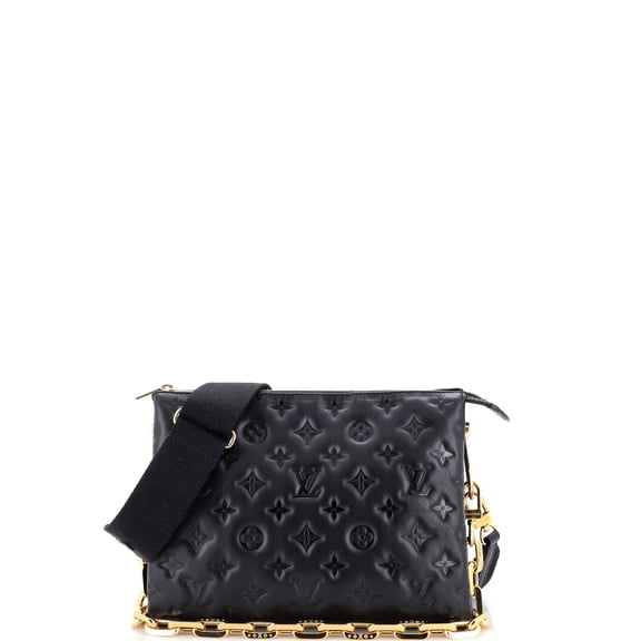 Pre-Owned Coussin Bag Monogram Embossed Lambskin PM By Rebag