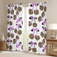 thumbnail image 2 of Feelyou Leopard Print Cherry Black Out Curtains, Cute Bow Curtains Pack of 2 (42x63 Each), 2 of 6