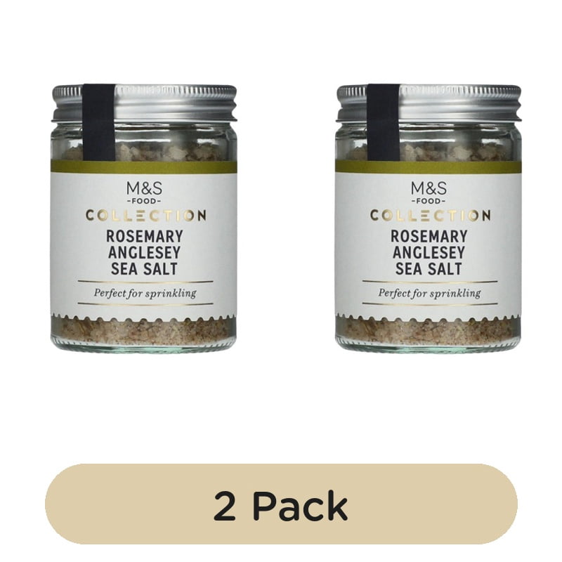 M&S Collection Rosemary Anglesey Sea Salt 55g, British Import (Pack of 2)
