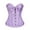 Purple, variant on Corset Belts for Women Tight Lace Up Slim Fit Ruffles Cosplay Tummy Control Bustier Boned Corset Belt Halloween Costumes Purple