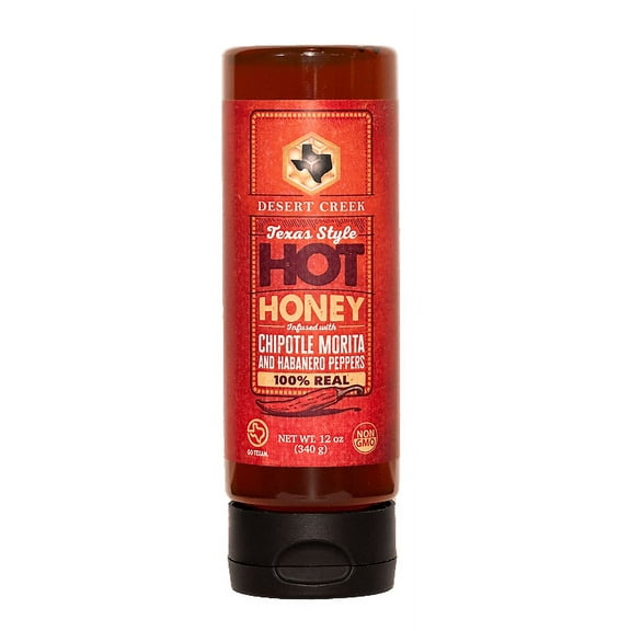 Texas Style Hot Honey by Desert Creek, 12oz - Sweet and Spicy with No Artificial Ingredients