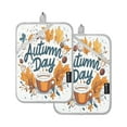 thumbnail image 7 of Yayeee Pot Holders Kitchen Heat Resistant with Pocket 7"x9.8" Cotton Oven Cooking Hot Pads, Autumn Day with Cocoa Pattern, 7 of 7
