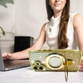thumbnail image 4 of Funda magnética con purpurina para iPhone 17 [compatible con MagSafe], con brillantes diamantes de imitación y soporte, de lujo, a prueba de golpes y con protección para cámara, 4 of 6