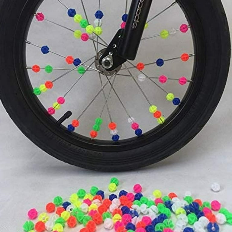 36 Pcs Colorful Star-Shaped Plastic Bicycle Spokes Beads - Perfect  Decorative Accessories For Kids!
