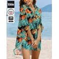 thumbnail image 4 of Ekouaer Beach Cover Ups for Women V Neck Bathing Suit Cover Up Bikini Swimsuit Coverup Beach Dress Shirt, 4 of 6