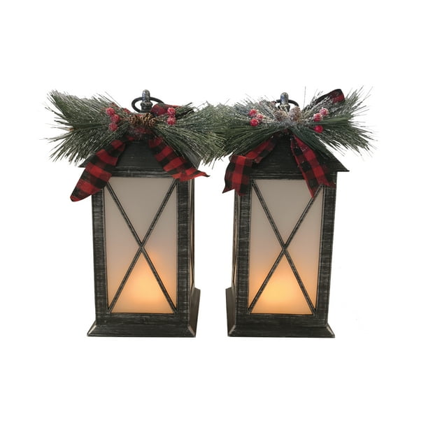 Flameglow 12 Inch Plastic Lantern, Set of 2 - Walmart.com - Walmart.com