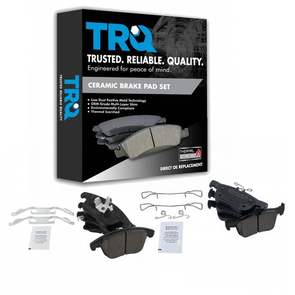 TRQ Front & Rear Ceramic Disc Brake Pad Kit for Ford Fusion Lincoln MKZ New BFA20073