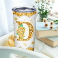 thumbnail image 6 of Initial D Tumbler Mug Gifts,Monogrammed Gifts for Women,Personalized Gifts,Personalized Tumbler Cup for Wedding Birthday Graduation Party,Unique Initial Sunflower Gifts for Women Her Mom Teacher 20oz, 6 of 6
