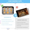 thumbnail image 3 of Cupcake Baking Cup with Lid 40 Pcs Aluminum Foil Tinfoil Mini Cake Containers 130ML Recyclable Heat Resistant Muffin Tins, 3 of 7
